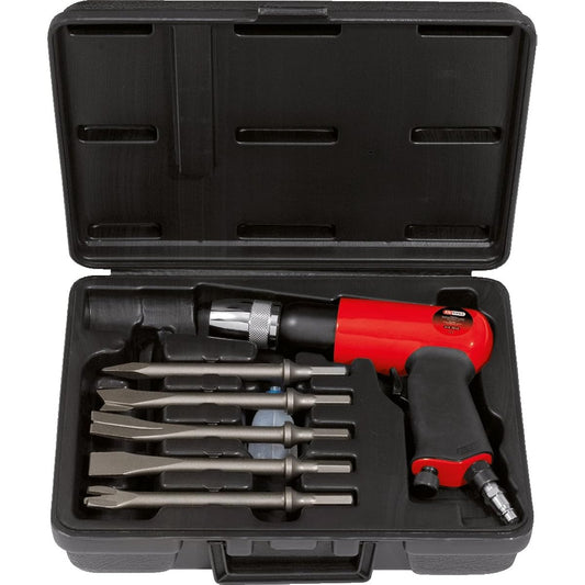 KS TOOLS 10mm Pneumatic Chisel Set 7 pcs 3000 strokes/min 515.3810