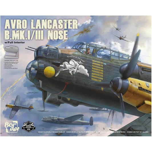 Border Model 1/32 Luftwaffe Avro Lancaster B.MK I/III Nose Kit w/Full Interior Plastic Model BF008 Molding Color