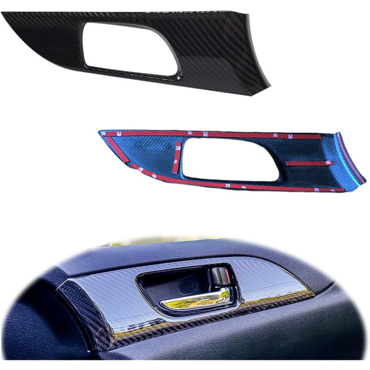 GOGOCARBON (go-go carbon) Inner door hand knob cover carbon Subaru Impreza WRX STI 2008-2014 GE/GH/GR/GV Real Dry Carbon Decoration Trim Lightweight and strong UV Clear Coating Interior. Ideal for updated appearance