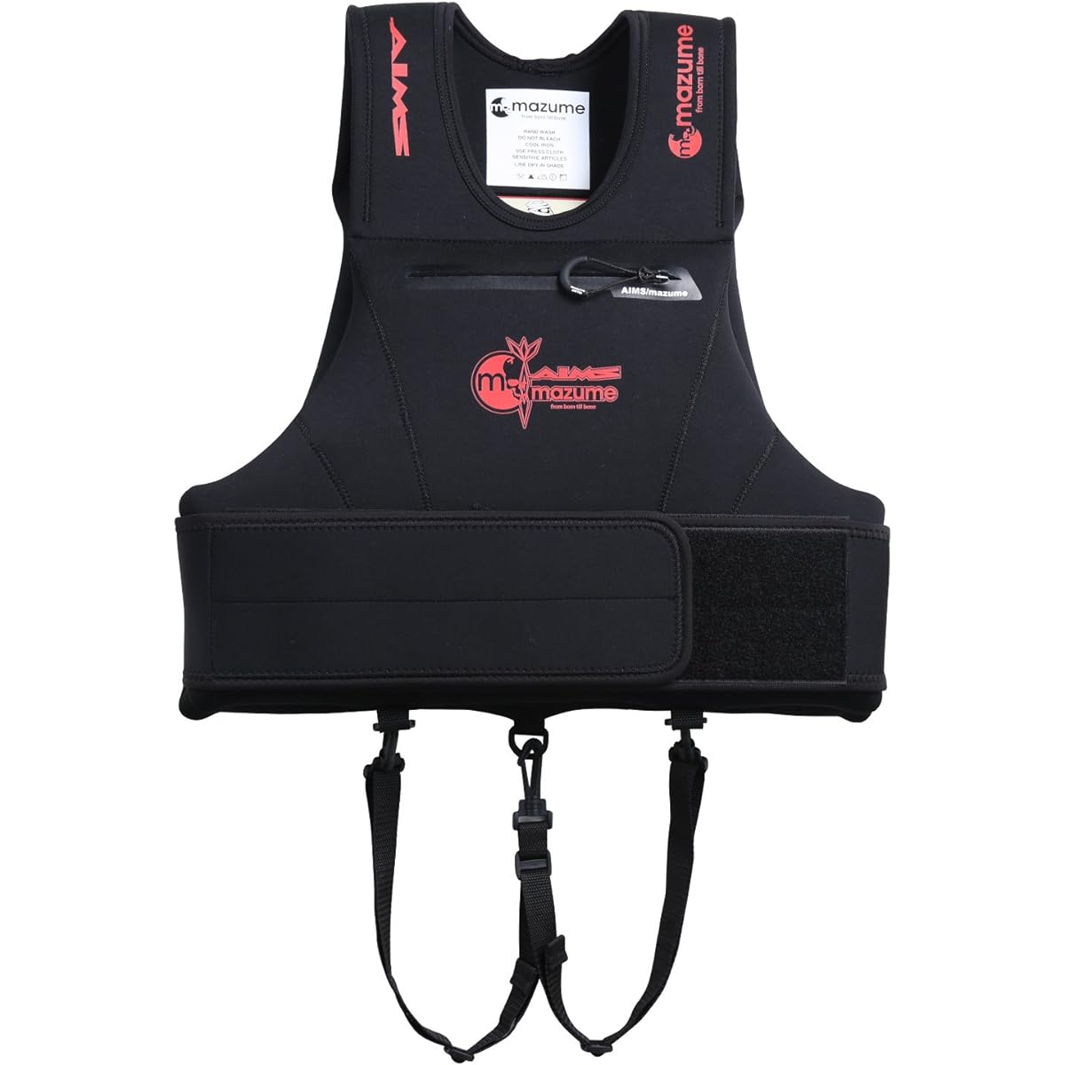 MAZUME MZ×AIMS Wet Style Life Jacket MZLJ-327-01 Black Buoyancy 7.5