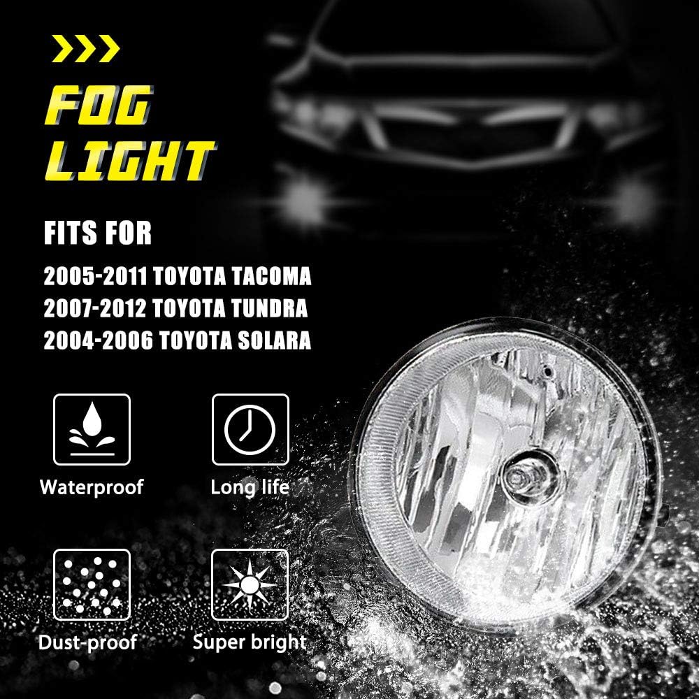 Driving Foglight 2004-2006 Toyota Sorara 2007-2012 Toyota Tandola 2005-2011 Toyota Tatakoma With H10 12V 42W 42W Halogen bulb Fog Lump 81211-AA030 TO2592117 (Cleaa