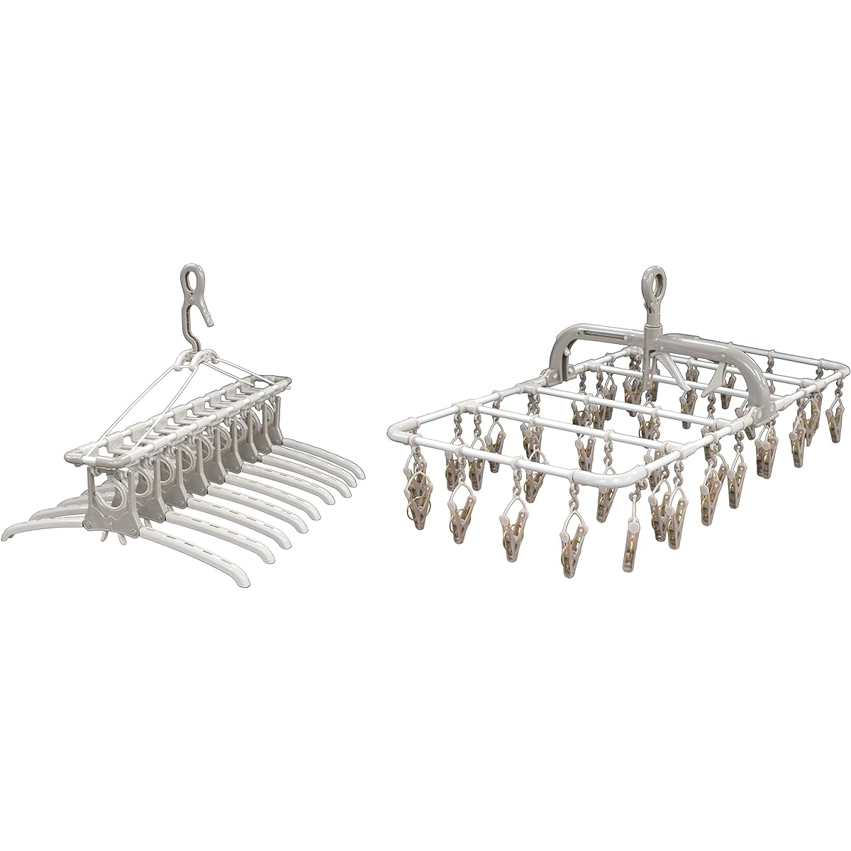 Twin Mall Laundry Clothes Drying Horizontal Aluminum Hanger 40P & Aluminum Stretching 9 Garr FS-1