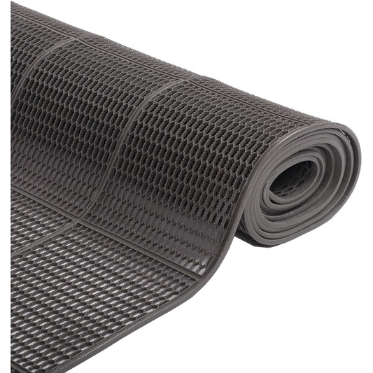 sumunior Outdoor Indoor Non-Slip Mat, Mat, 300x90cm, PVC Sheet, Drainage Rubber Floor Mat, Perforated Rubber Mat, Entrance Mat, Possible, Fall Prevention, Mud Removal, Parking Lot, Mat, For Aisles, Corridors, Baths, Baths (90x300cm, Honeycomb Pattern)