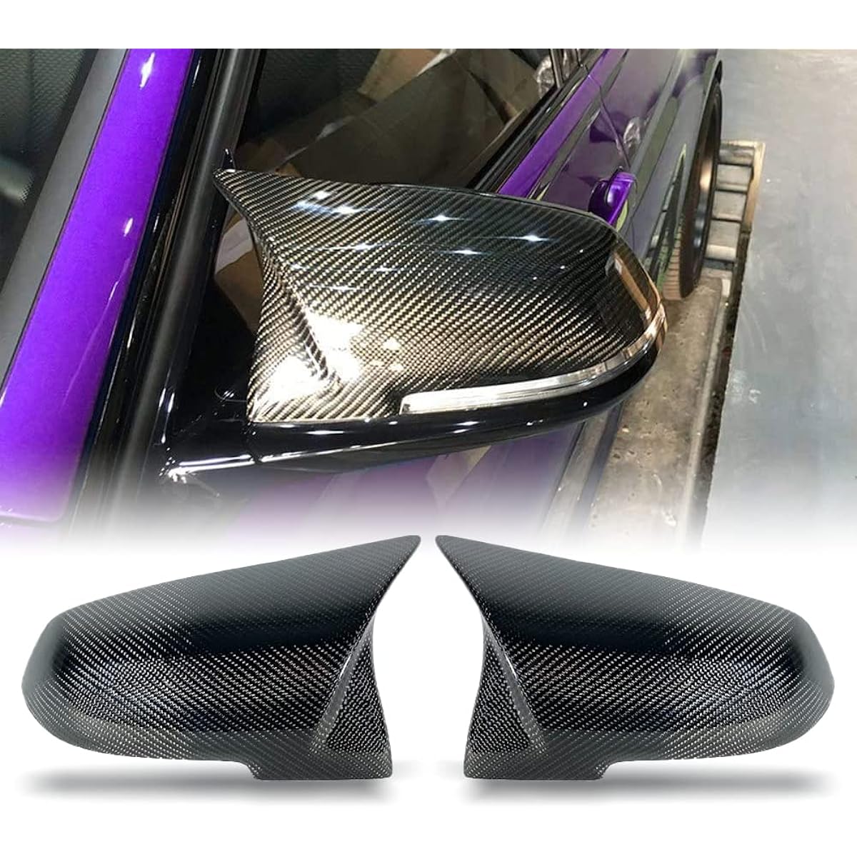 GAOFEILTF Carbon Fiber Mirror Cap Cover BMW F30 F22 F23 F31 F32 F33 F33 F36 F87 M2 X1 E84 Side Door Back Mirror Cap Trim Accessories directly replaced