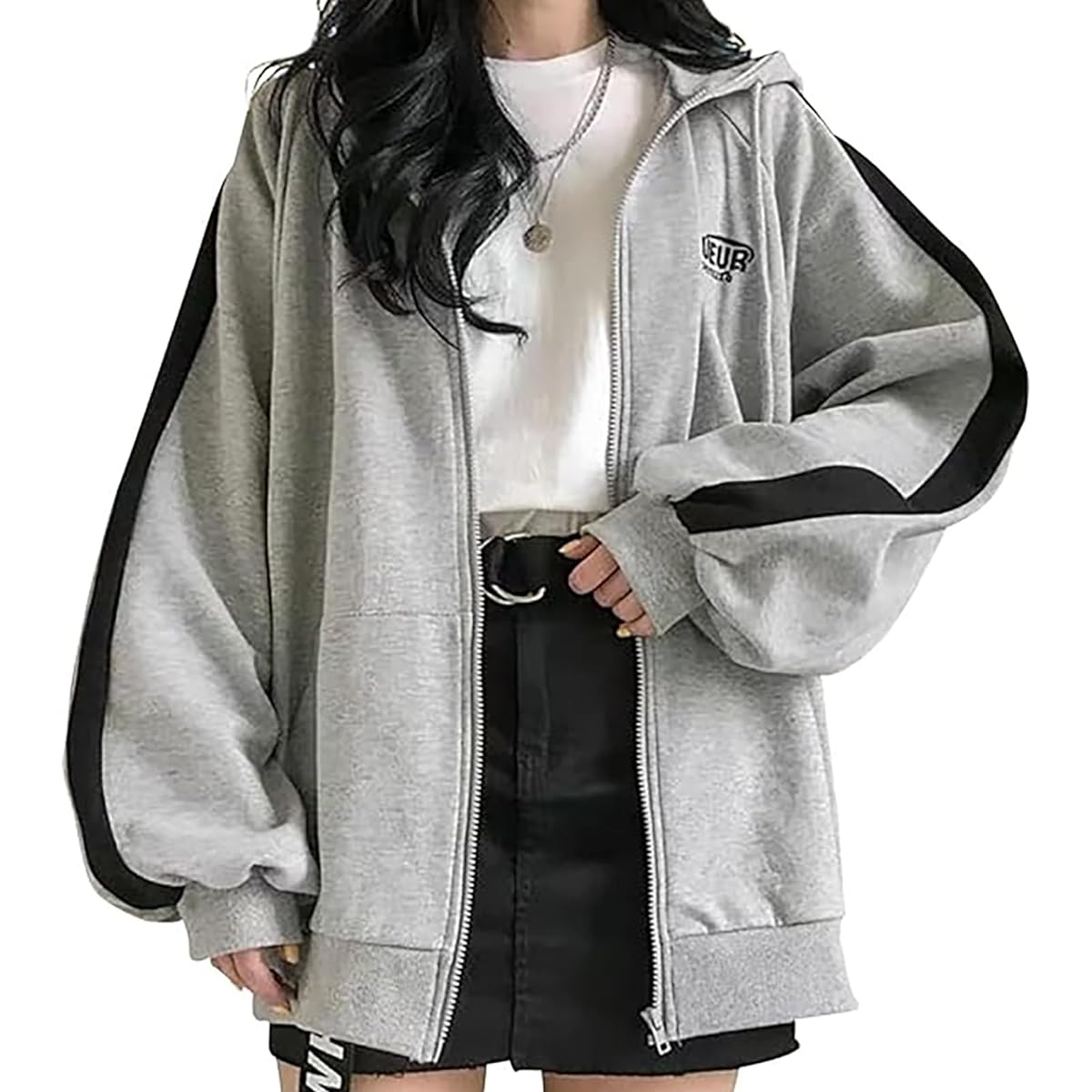 [Airby] Hoodie, Thin Outerwear, Big Size, Over Parka, Sweatshirt, Sweatshirt, Sweatshirt, Lined, Women's S~3XL