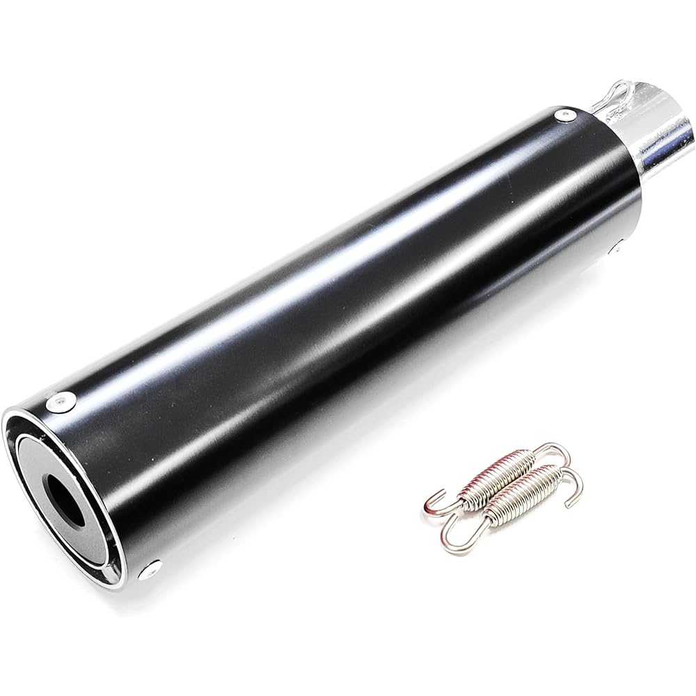 W4-10BK Wands tube slip-on muffler silencer aluminum silencer with inner baffle 50.8φ 50.8π general purpose (silencer color/black)