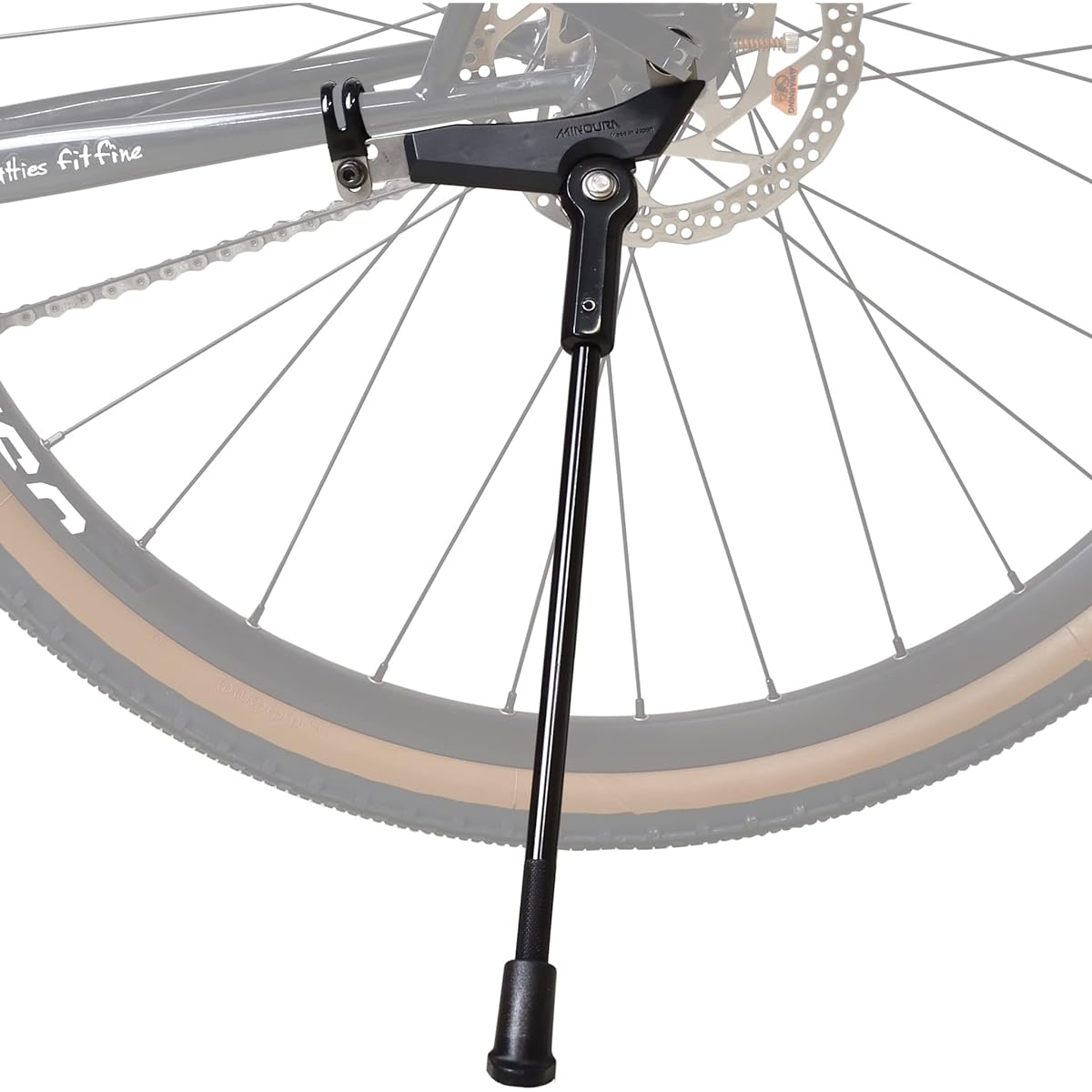 MINOURA Bicycle Aluminum Single Stand SL-30 Smart Leg Stand Kickstand that can be attached to disc brake bicycles