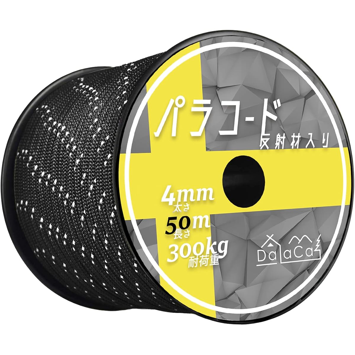 DaLaCa Paracord Tent Rope Tarp Rope Guy Rope with Reflective Material Thickness 4mm / 5mm Length 30m / 50m Load Capacity 350kg