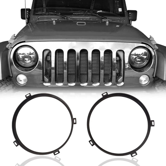 U-BOX JEEP WRANGLER 7 inch round headlight attached Bracket Black Ring 2007-2018 Jeep JK & WRANGLER Unlimited