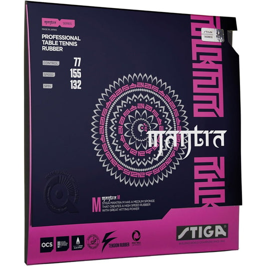 STIGA Table Tennis Rubber Tension Back Soft Mantra M