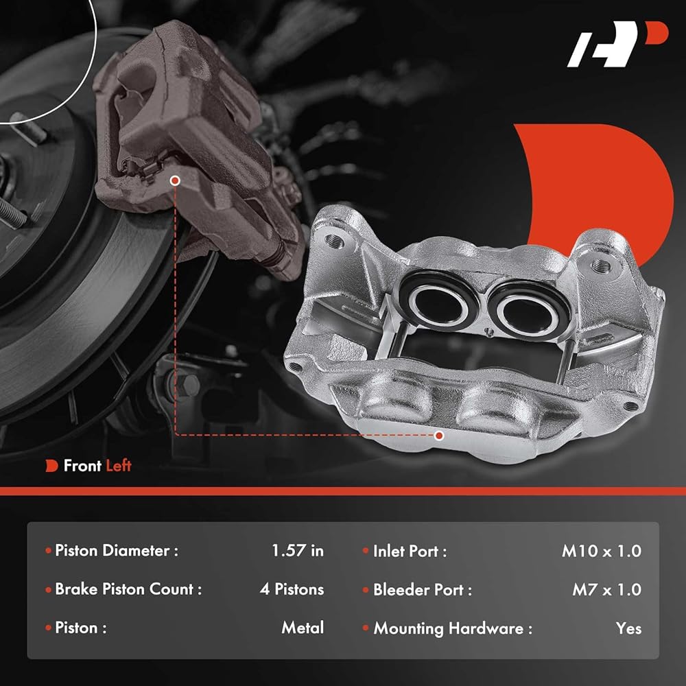 A -PREMIUM Disc Brake Chariper Assembly Compatible with Subaru Model -Impreza WRX/WRX TR/WRX Limited 2006-2007 2.5L Turbo Charger -Front Left Ride seat side
