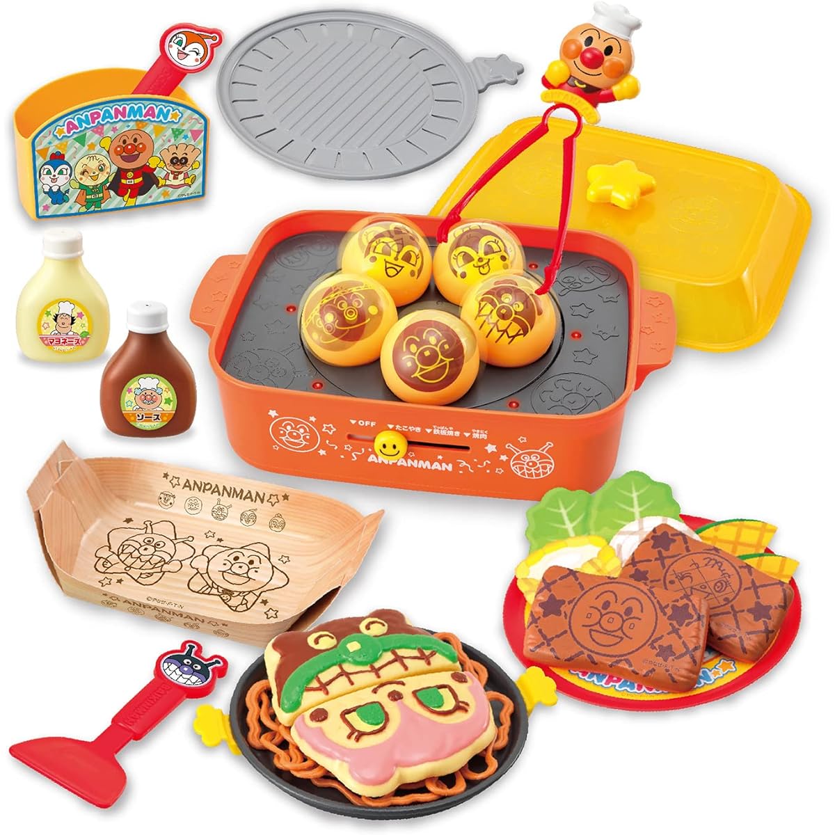 JOYPALETTE Anpanman Yakiniku! Takoyaki! Teppanyaki too! 3way talking hot plate DX