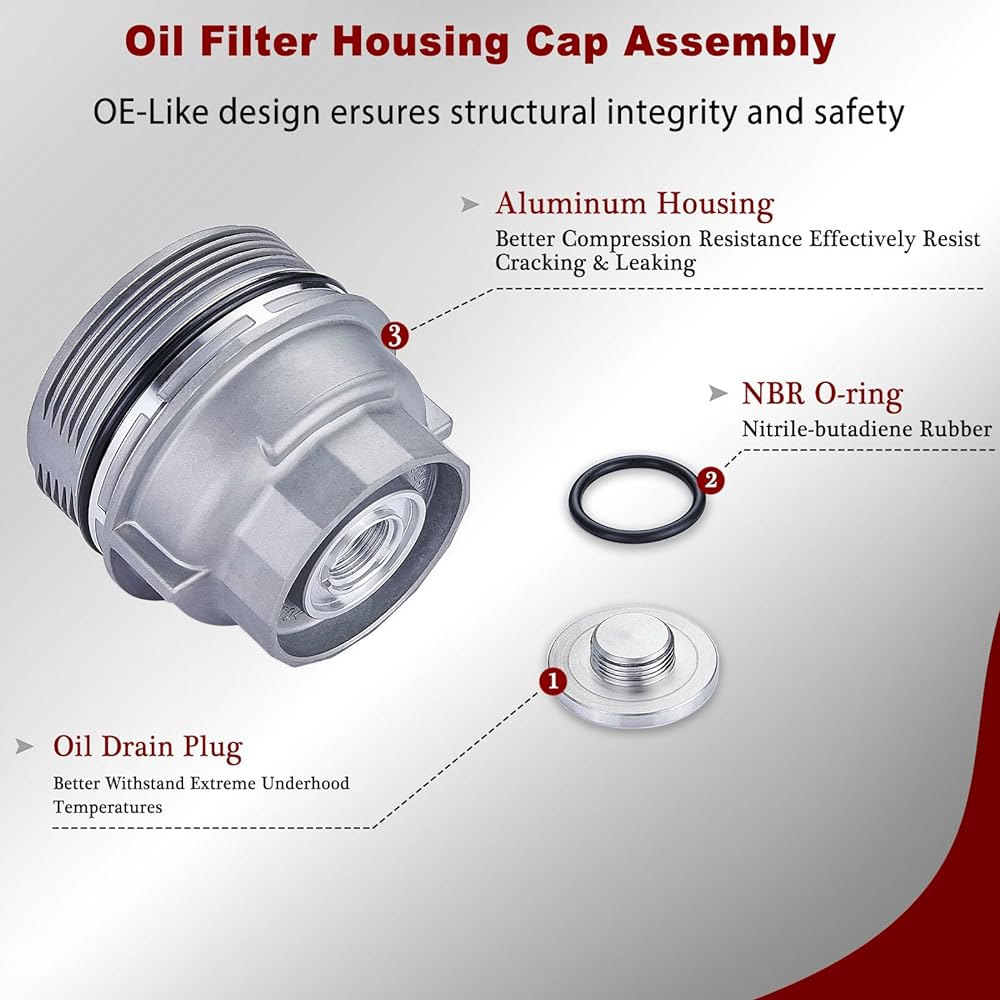 Oil Filter Cap Asishi Toyota Lexus Saion Vehicle 2005-2021 Abalon Camry Highlander RAV4 Siena Venza replacement 15620-31060 917-016 15643-31050 1564331050