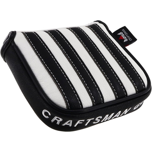 CRAFTSMAN Italian style golf head cover for Juventus fans, made of synthetic leather, vertical stripes, black and white, upgraded