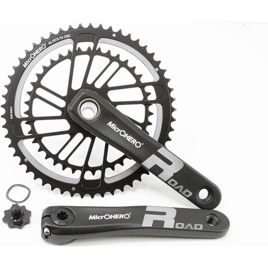 MicrOHERO Road 12 Speed Crank Set 170mm 10/11/12S Double CNC Integrated Chainring BB68 Compatible Hollowtech II Compatible SRAM Direct Mount Compatible TOL-TL70