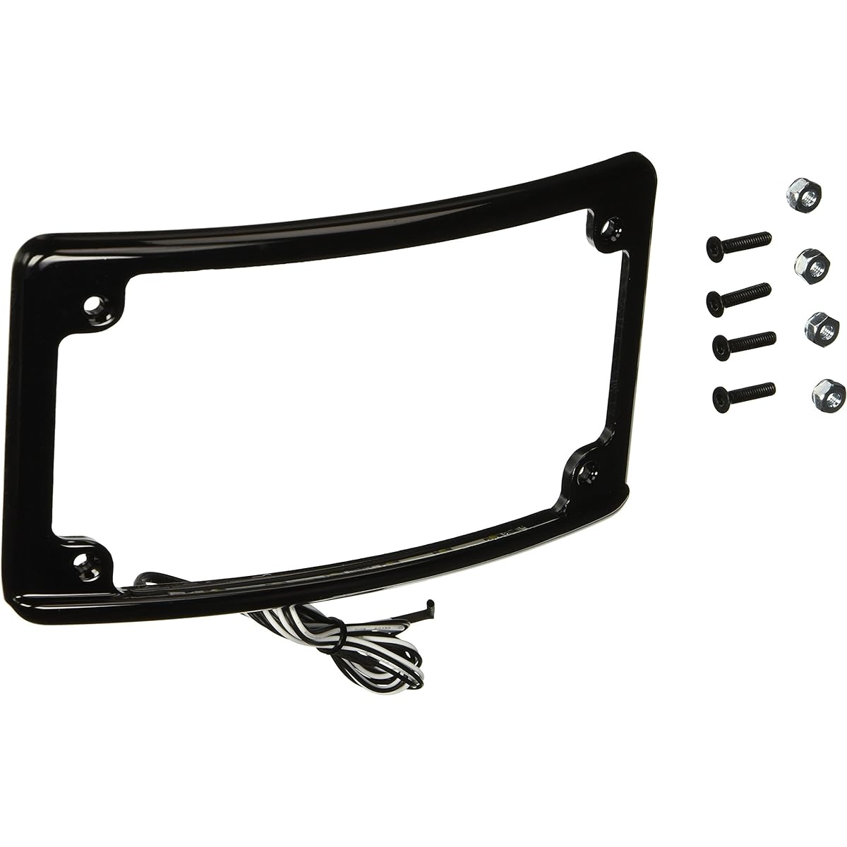 Custom Dynamics LPF-RAD-B-LP License Plate Frame (radius style black)