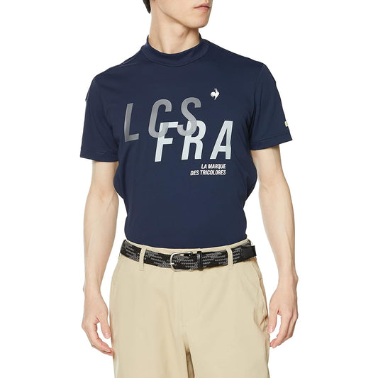 [Le Coq Sportif Golf] Short Sleeve Shirt Sweat Absorbent Quick Drying UPF50 Mock Neck Golf QGMVJA04 Men's