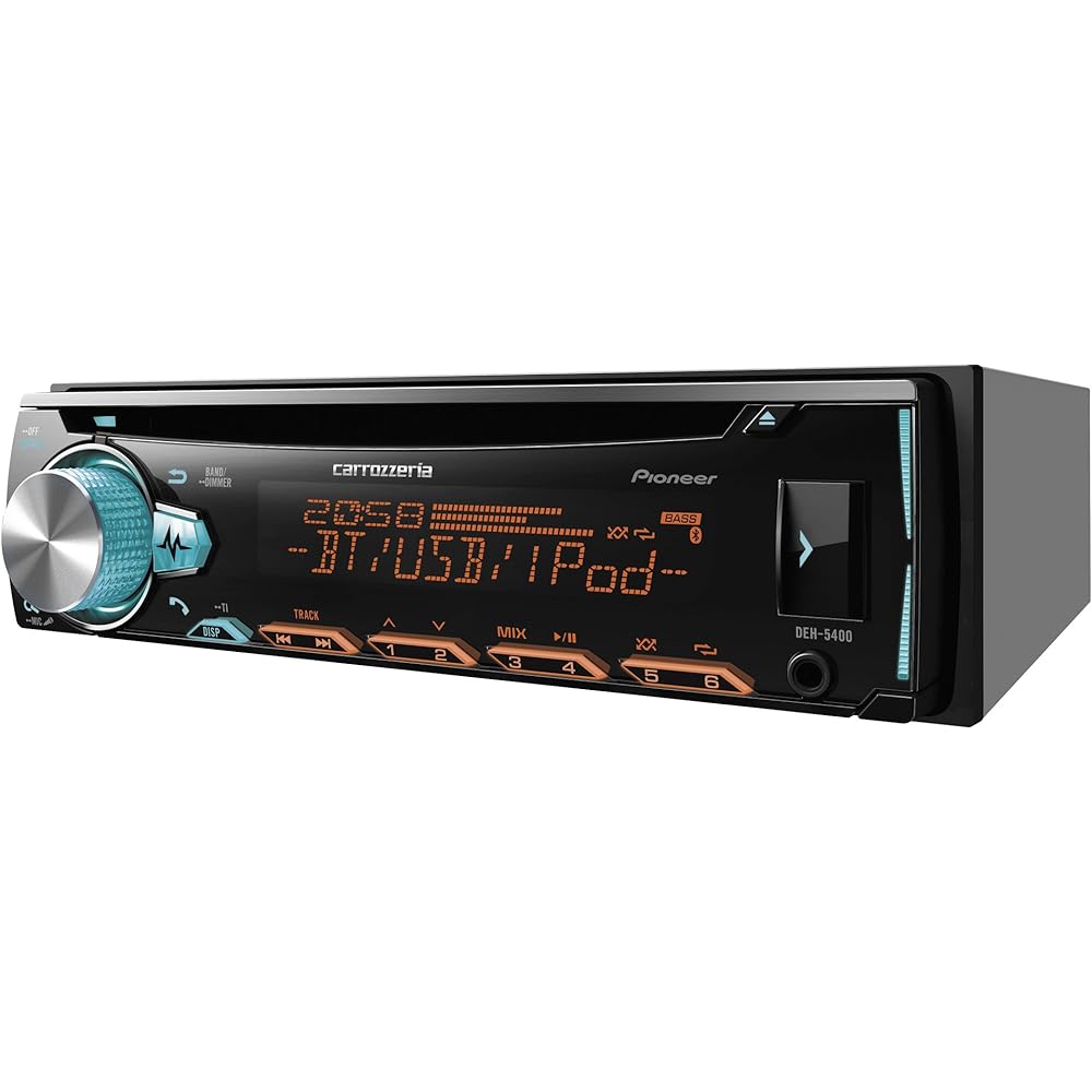 Pioneer Audio DEH-5400 1D CD Bluetooth USB iPod iPhone AUX DSP Carrozzeria