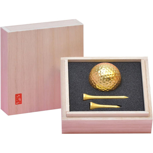 Hakuichi Golf Ball & Tee Set Single Gold [Ball] Diameter 43 [Tee] 40, 60mm A125-99021