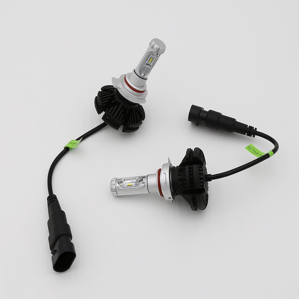 e-auto fun Vehicle inspection compatible 12V dedicated LED headlight/fog lamp compact HB3 Philips LumledsLUXEON ZES chips adopted 50W 6000LmX2 3000k/6500K/8000k resettable Set of 2 2 year warranty LMX3C006
