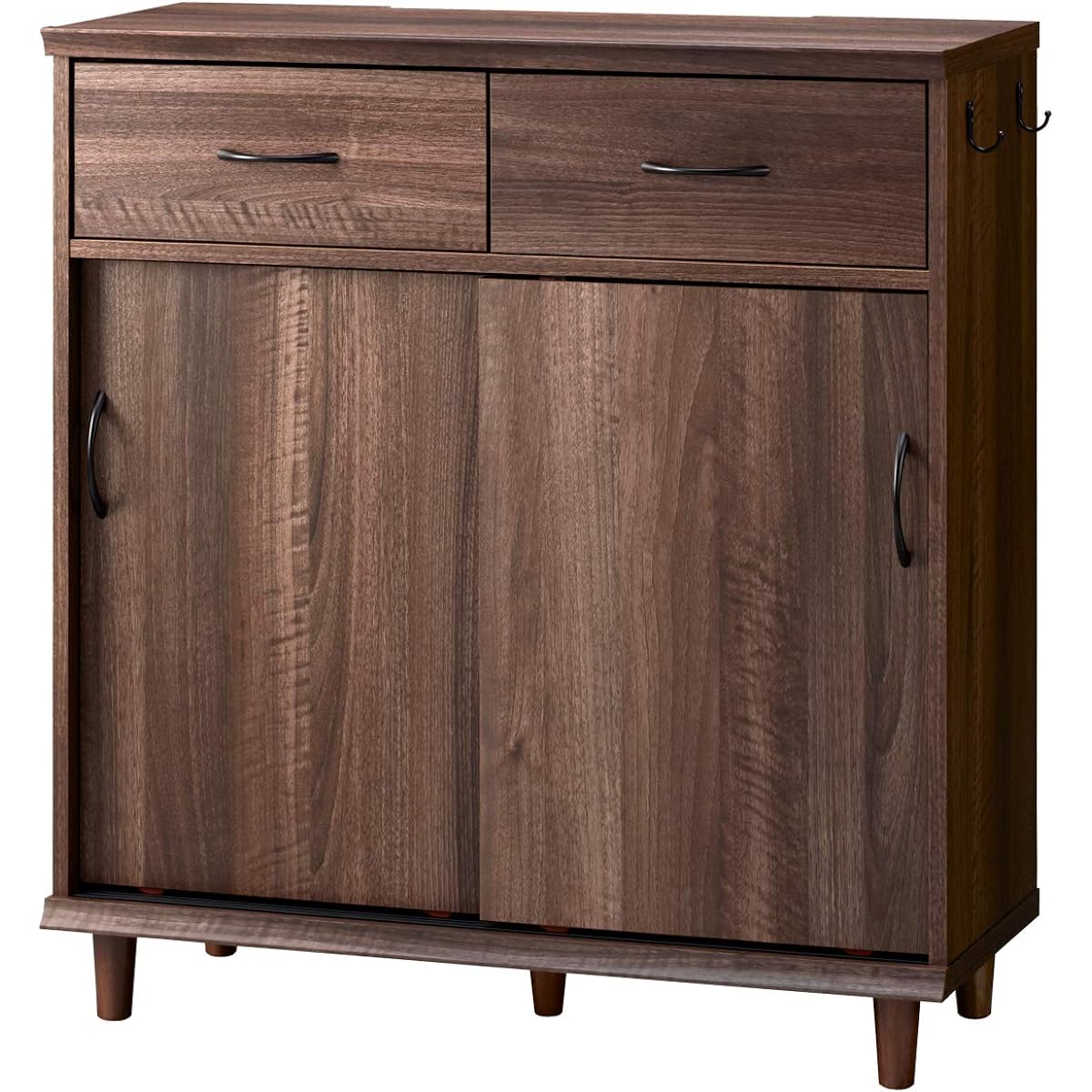 Asahi Wood Processing Below Compact Under Counter Storage Router Storage Width 79cm Depth 31.1cm Height 85cm Brown Wood Grain BLM-9080ST-DB