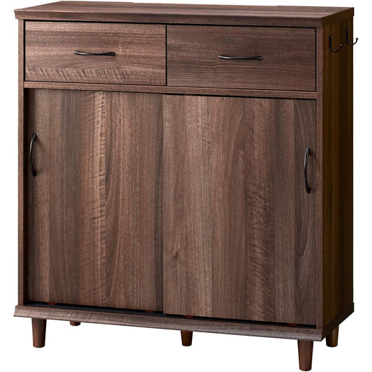 Asahi Wood Processing Below Compact Under Counter Storage Router Storage Width 79cm Depth 31.1cm Height 85cm Brown Wood Grain BLM-9080ST-DB