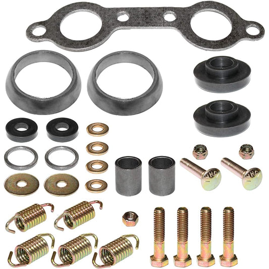 Caltric exhaust muffler kit Polaris Sportsman 700 4X4 2002 2003 2004