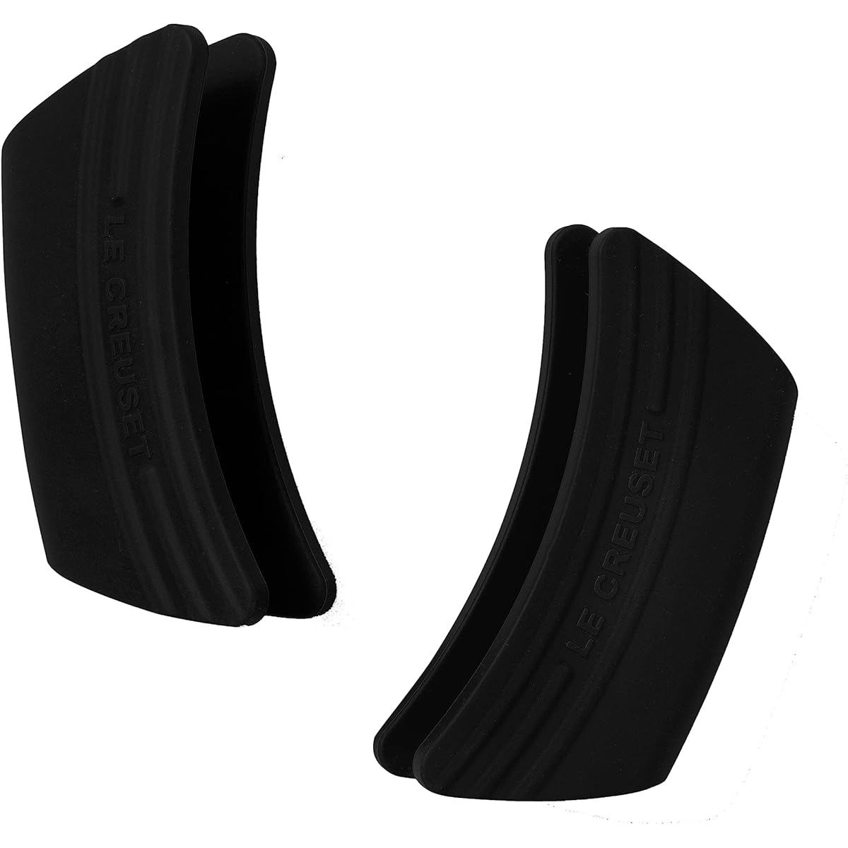 Le Creuset Silicone Handle Grips Set of 2 5" x 2 1/2" Black