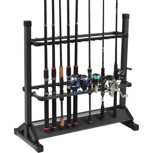 TOTOMOKA Rod Stand Rod Stand Fishing Rod Holder Fishing Rod Storage 24 Rod Stand Aluminum Assembly