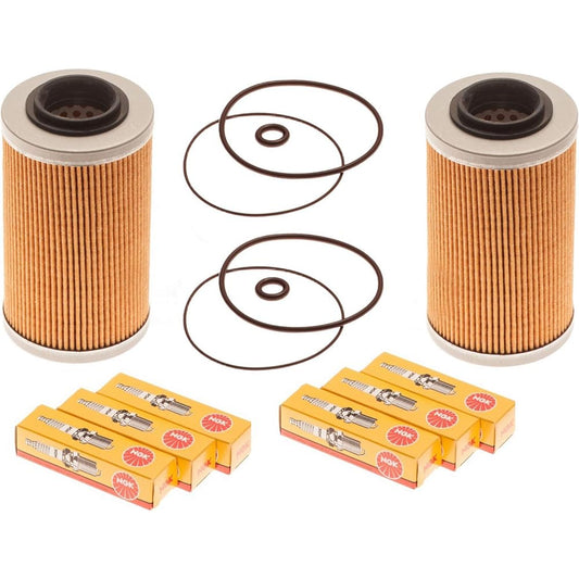 SEA Doo 4-TEC Maintenance Kit Oil Filter O-Ring & NGK Spark Plug 2 Pack