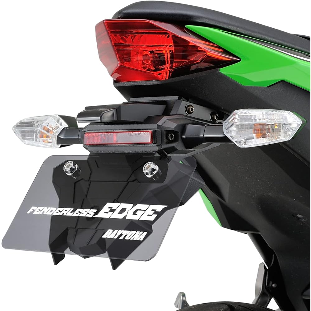 Daytona Motorcycle Fenderless Ninja250 (13-16) LED License Lamp & Reflector & Turn Signal Stay Included Fenderless EDGE 25748 Black Standard