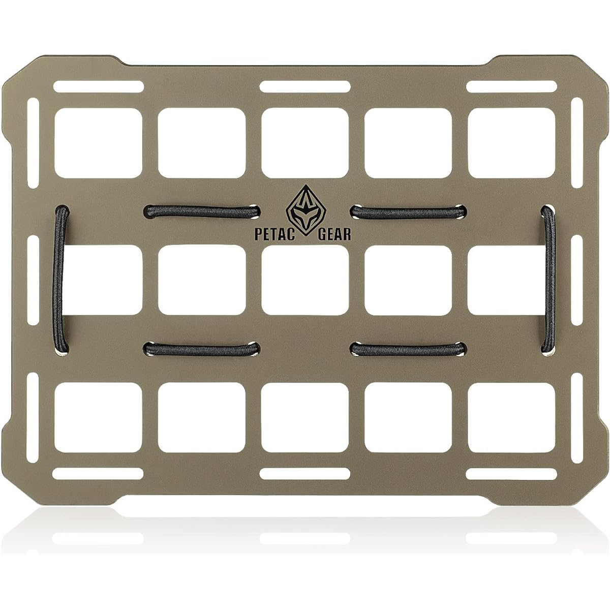 PETAC GEAR Rigid MOLLE Panel Car Headrest Organizer Track Mount Panel Tactical Gear Dark Earth