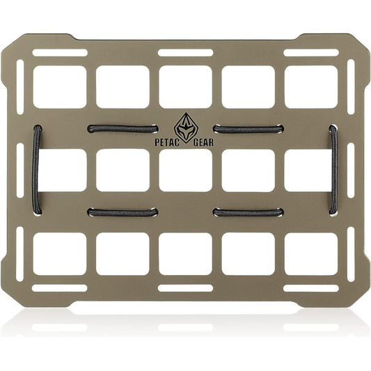 PETAC GEAR Rigid MOLLE Panel Car Headrest Organizer Track Mount Panel Tactical Gear Dark Earth