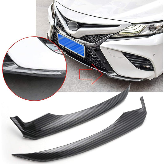 XOTIC TECH Front Bumper Lip Protector Spoiler Cover Cover Trim Carbon Fiber ABS Toyota Kamuri SE XSE 2018-2020