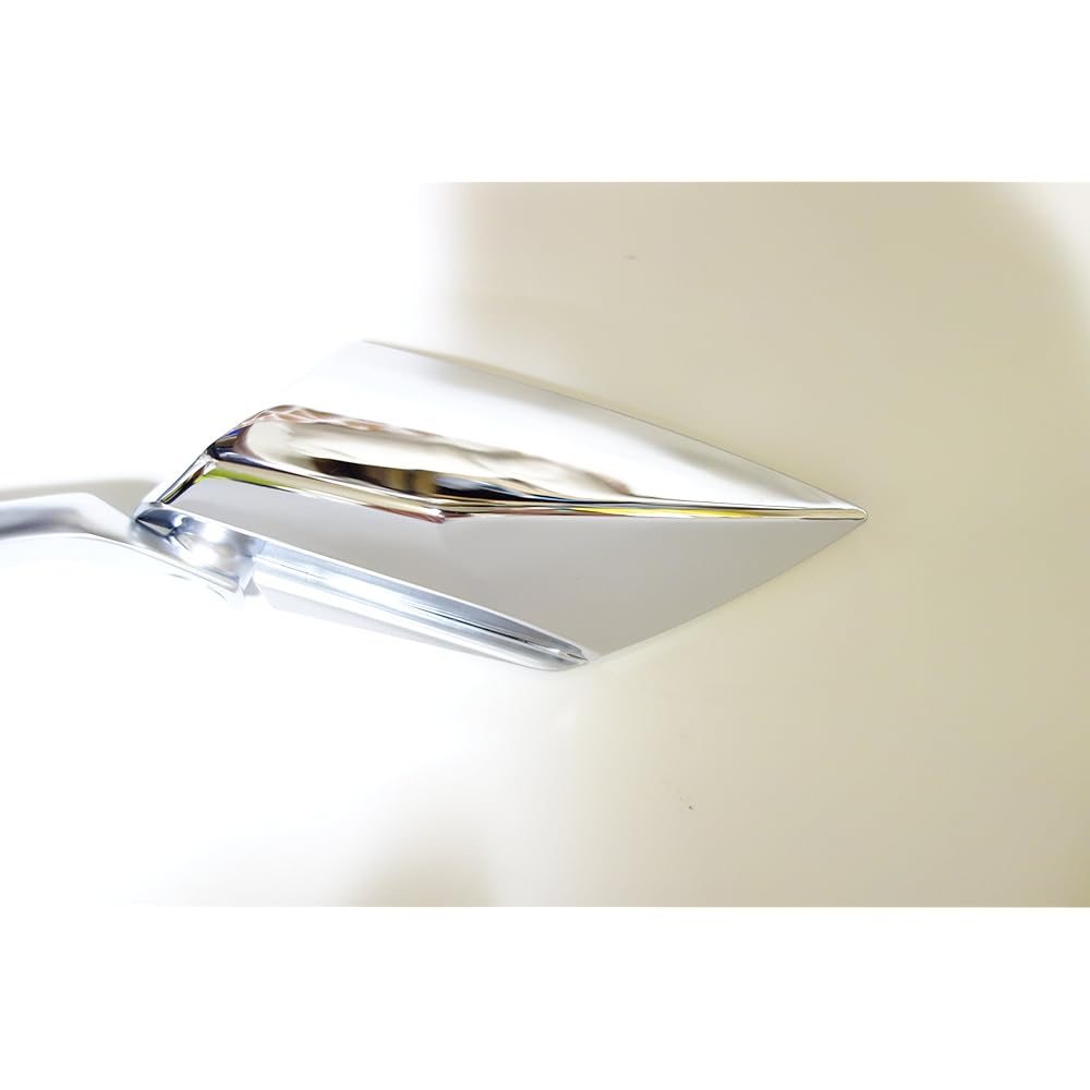 [KOSO Genuine Product] Rearview Mirror TT Mirror Plated/Silver [Blue Lens] Right Thread/Reverse Thread 8mm/10mm TT-CP/SV-B