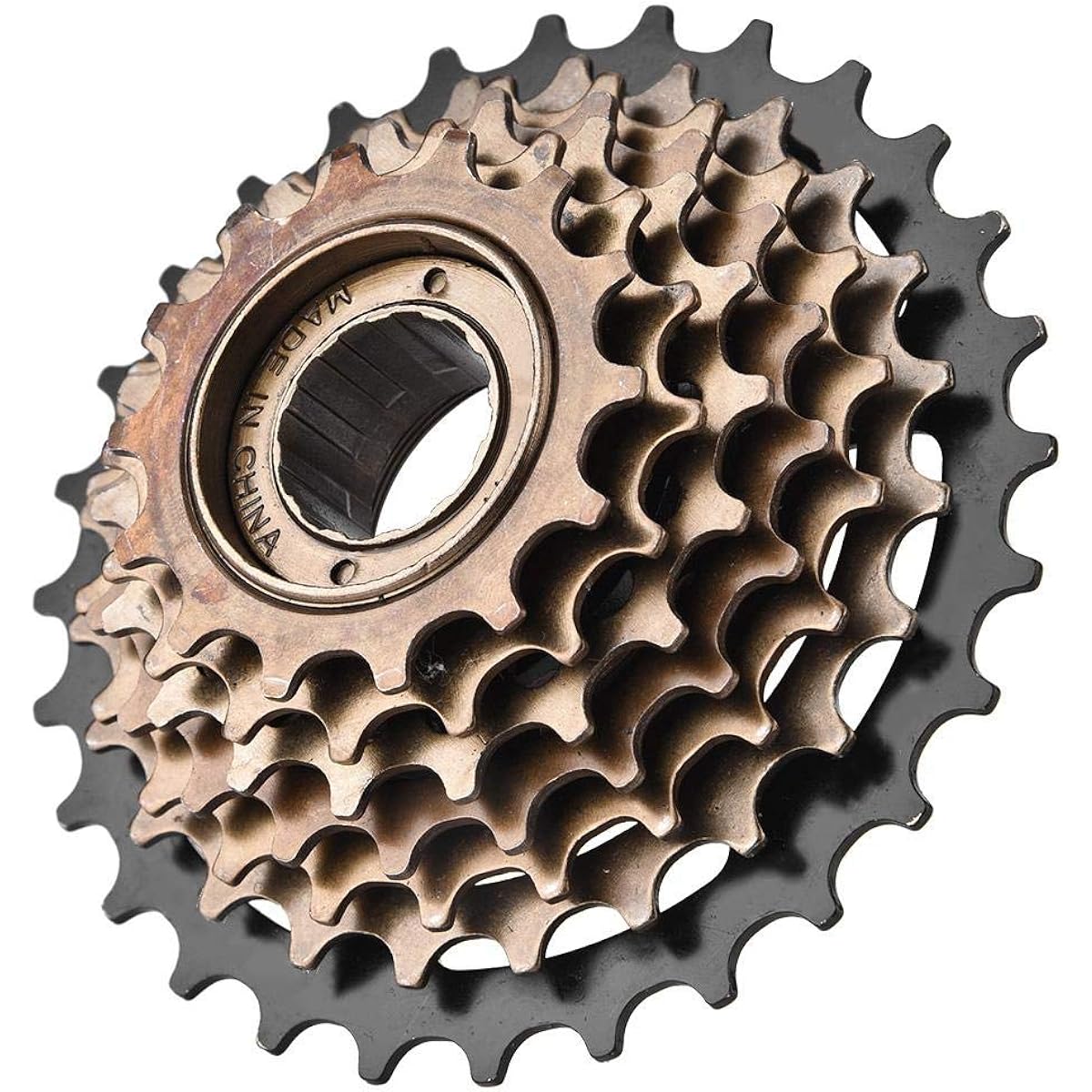 Bike Cassette 7 Speed Bicycle Freewheel Bicycle Sprocket 7 Variable Speed 11.5cm* 11.5cm Steel Bike Cassette High Tensile Steel Non-Deformation Durable Mountain Bike/Road Bike Replacement