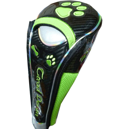 Golf Head Cover for Utility Paw Magnetic Type (Black/Green, for Utility)