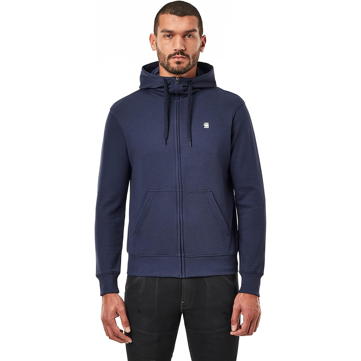 [G-Star Low] Men's Hoodie Hooded Sweatshirt Zip Up Long Sleeve Hooded Zip Sweater