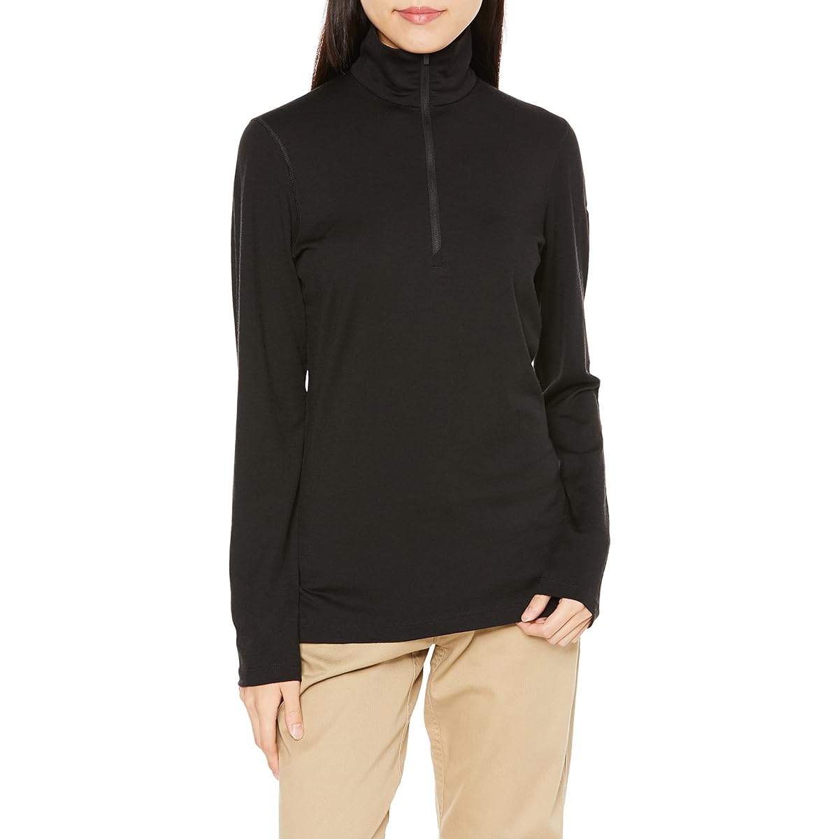 [Ice Breaker] Long Sleeve Cut and Sew Women's 200 Oasis Long Sleeve Half Zip IXW20222 Merino Wool Humidity Control Temperature Controlling Deodorizing Effect