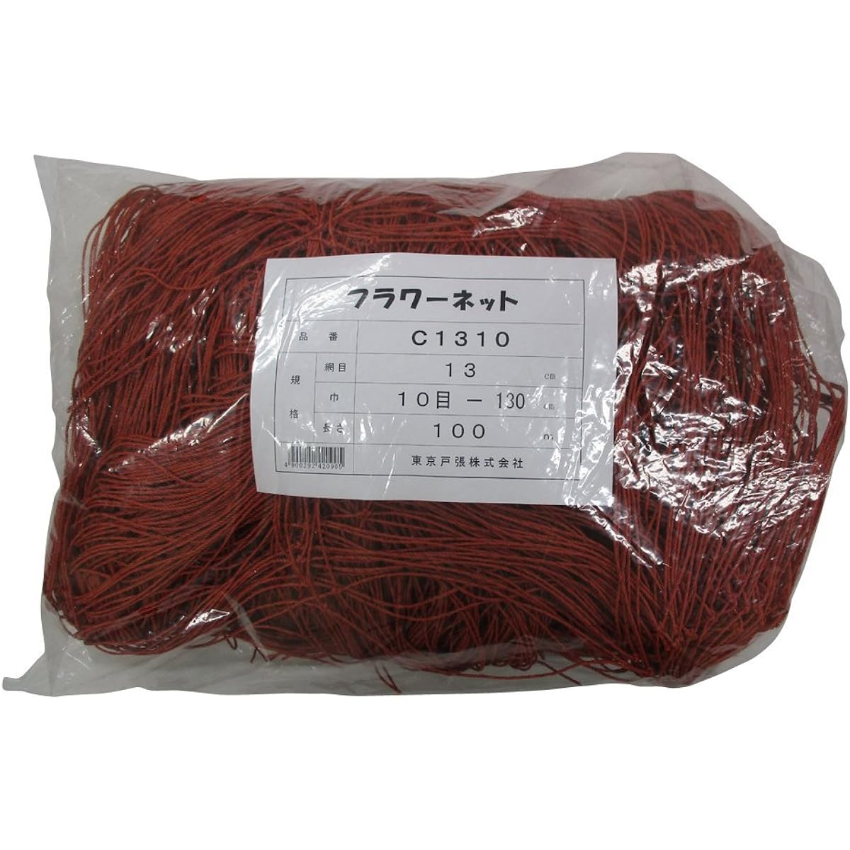Tokyo Tobari Flower Net C Type 13cm square 10 stitches x 100m [Brown/400d x 24 strands] C1310 522090