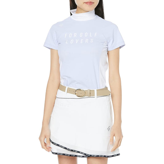 [DESCENTE] Short Sleeve Shirt Sweat Absorbent Quick Drying UVCUT UPF50+ Stretch Mock Neck Sporty Golf DGWVJA10 Women's