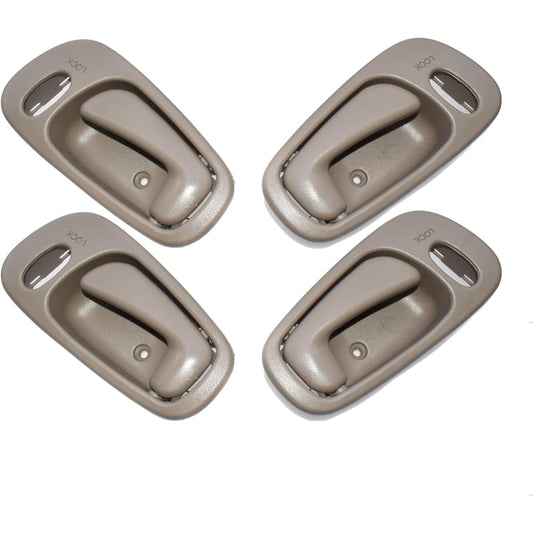 Car Parts Inside Door Handle Handle Windle Ride Rear Black Gray Beige Yotakorola Chevrolet PRIZM 1.8L 1998 1998 2001 2002 2002 Car Parts (Color: BEIGE, Size: Set of 4 Sides)