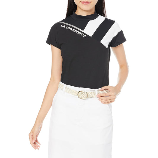 [Le Coq Sportif] 22 Fall/Winter Model Golf Short Sleeve Shirt [RIJOUME] High Neck Sweat Absorbent Quick Drying Stretch UPF15 ECO Women's