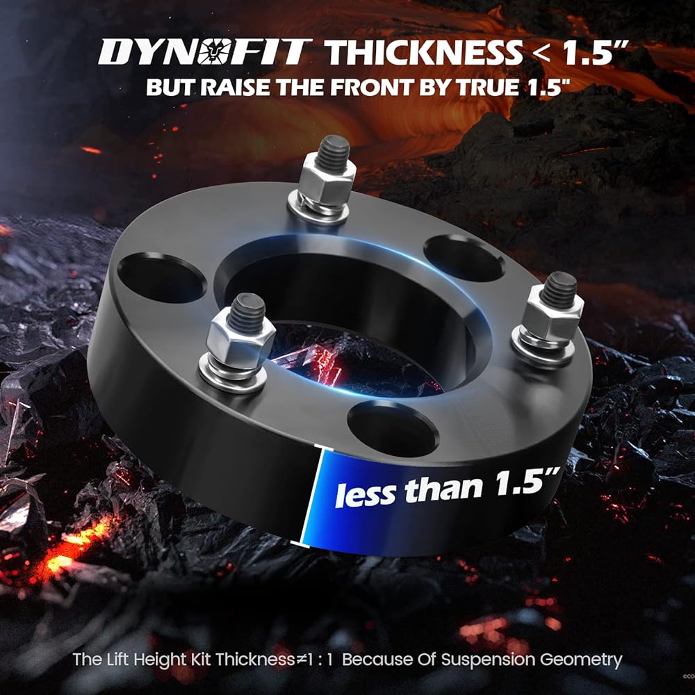 DYNOFIT Front Leveling Lift Kit 1.5 inch 2004-2021 F150 XLT FX4 Lariat 4x4 2WD 1.5 inch Raise F-150 Strut Spacer 4WD 2WD 2WD 2WD 03-18 EXPEDITION, 05-08 Linkan Mark LT Suspension Lift