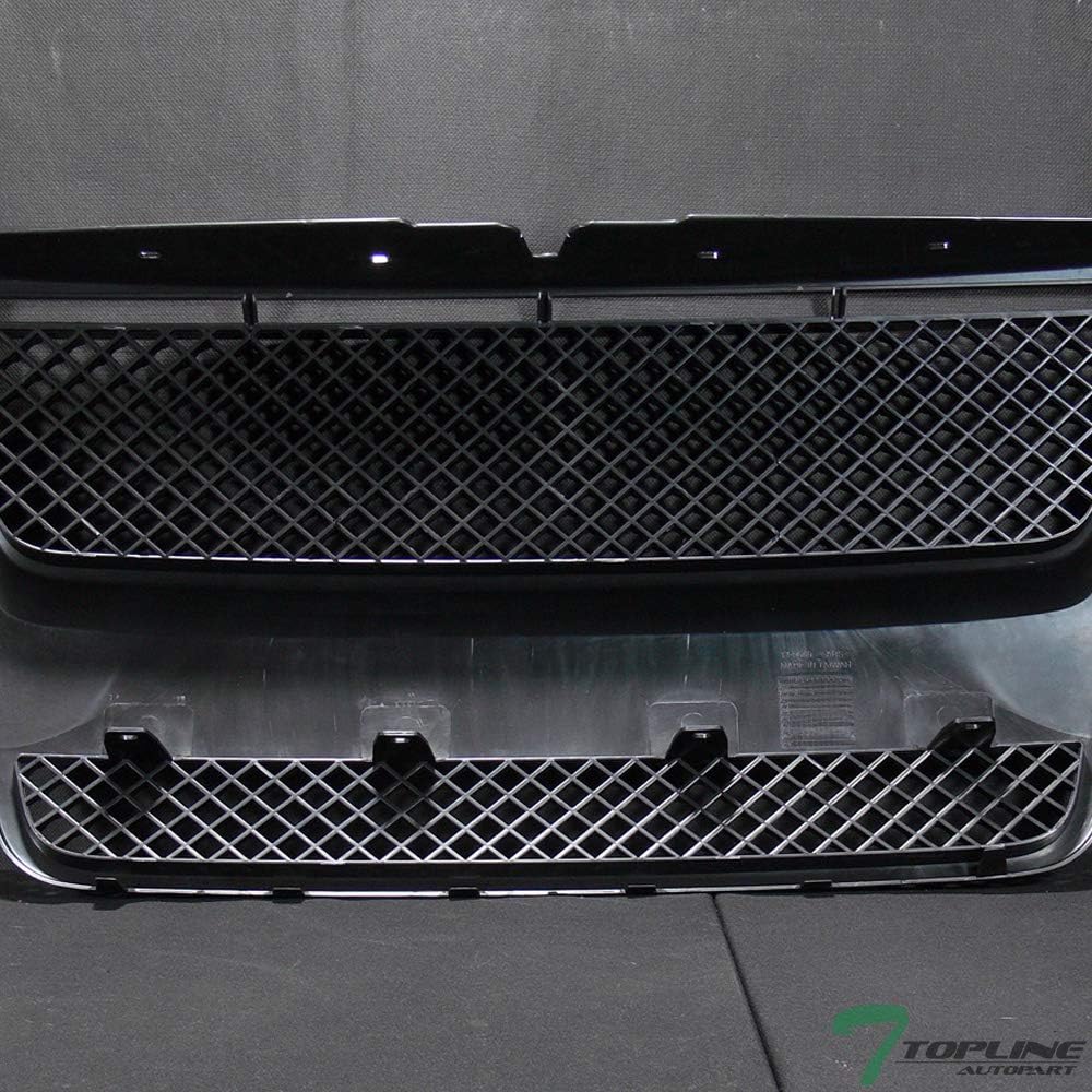TLASP 7422442145164 2007-2010 Ford Explorer Sport Trac Polished Black Mesh Front Grille
