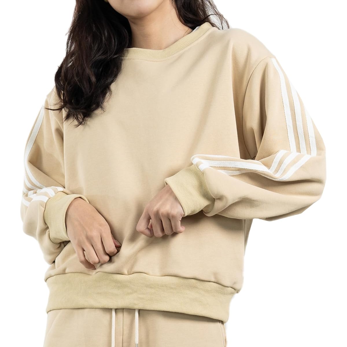 Sweatshirt, Women's Running Wear, Sweatshirt, Parka, Jersey Top, Women's Parka, Long Sleeve, Plain, Simple, Casual, Fashion, Sportswear, Training Wear, Dance, Everyday Wear, Spring, Autumn, Winter