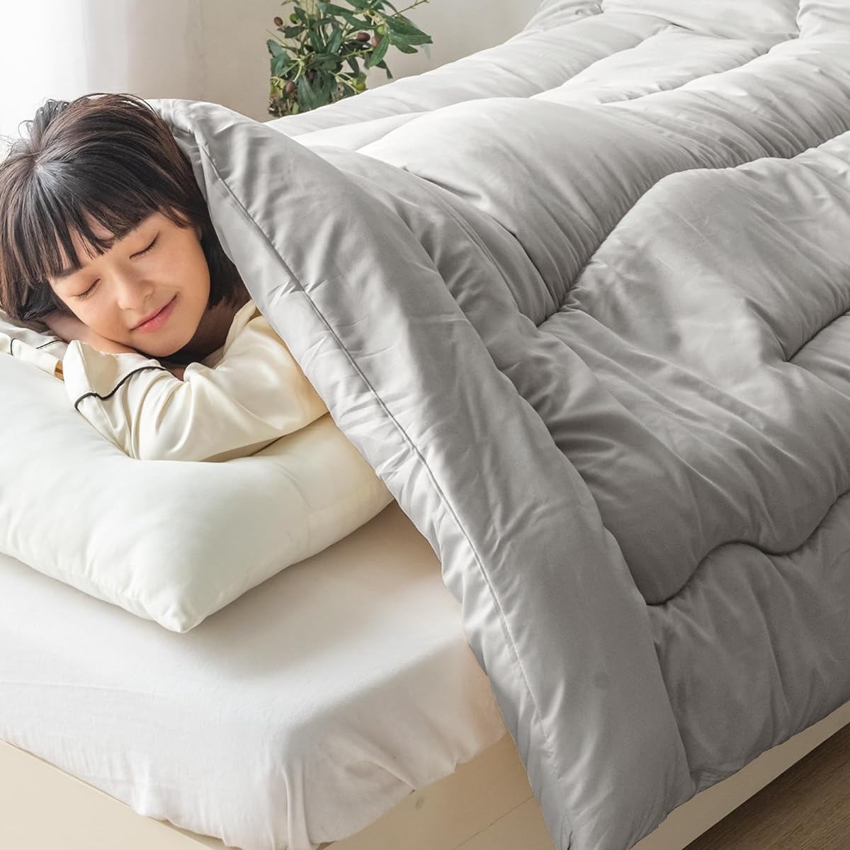 Tansu no Gen Comforter Single Made in Japan [Thinsulate ULTRA200 Fully Used] Toray FT Cotton Washable Winter Warm Gray 10460009(85585)