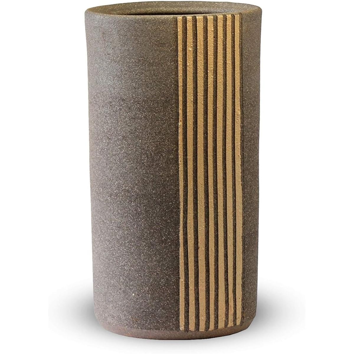 CtoC JAPAN Select Shigaraki Ware Umbrella Stand C401B Pottery Width 24cm x Depth 21cm x Height 43cm Oxidized Striped Umbrella Stand Stylish Ceramic 4510542202825