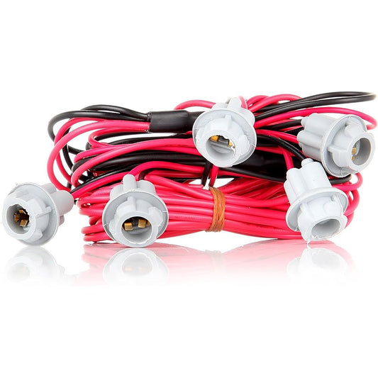 KOMAS Universal T10 Replacement Plug Socket Harness Set of 5 for Truck SUV RV Cab Rooftop Clearance Marker Light