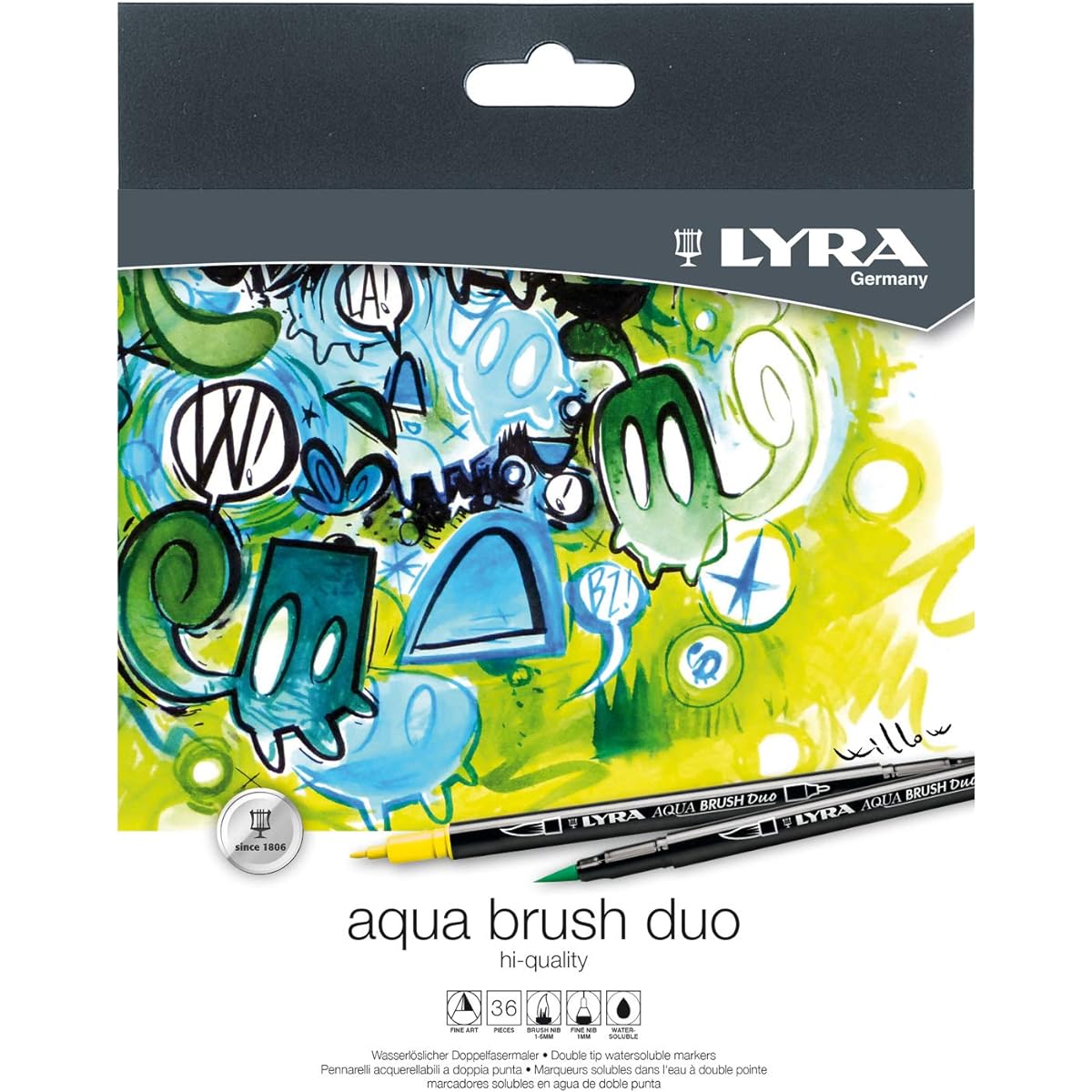 Lila Water Based Marker Aqua Blush Duo 36 Color Set L6521360